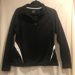 Black 1/4 zip workout jacket
